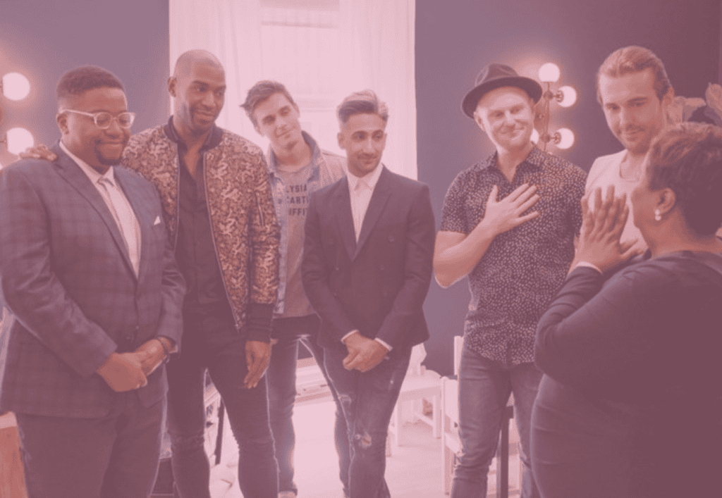 Queer Eye Still, pinker Filter