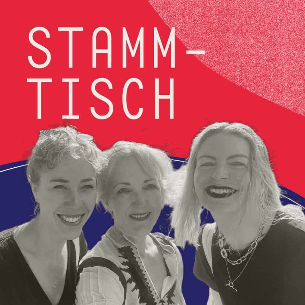 Stammtisch-Cover mit Foto von Evelyne, Johanna und Janna vom RefLab